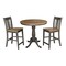 International Concepts Round 36 in Rd Extend Dining Table, 2 San Remo Counter Ht Stools, Hickory/Coal, 36 W, 48 L, 35.3 in H K45-36RXT-6B-S102-2 - alternate 1